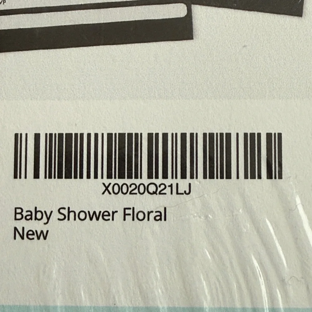 Baby Shower Invitation Cards - Gray Floral. 2 bags of 25 each. Total 50!
